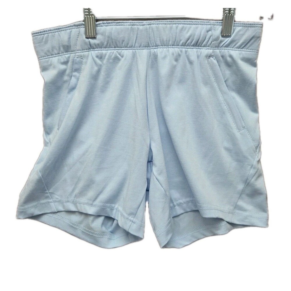 Liberty Pro Women's Elastic Running Shorts Zip Pockets Heather Blue Size XXS NWT